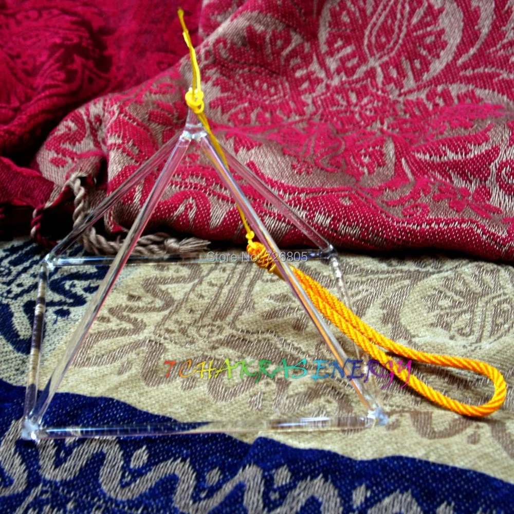 

Quartz crystal singing pyramid & tetrahedron for sound healing in 6"
