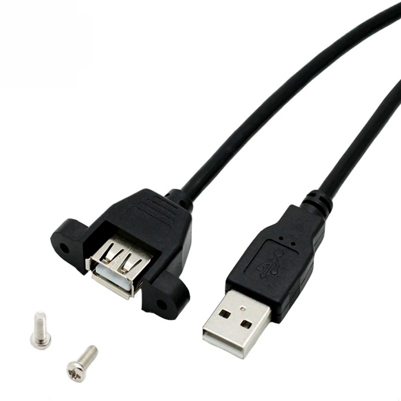 USB 2,0 удлинитель с ушками USB удлинитель может быть зафиксирован с винтовым отверстием чехол перегородка 30 50 100 150 200 300 см Новинка