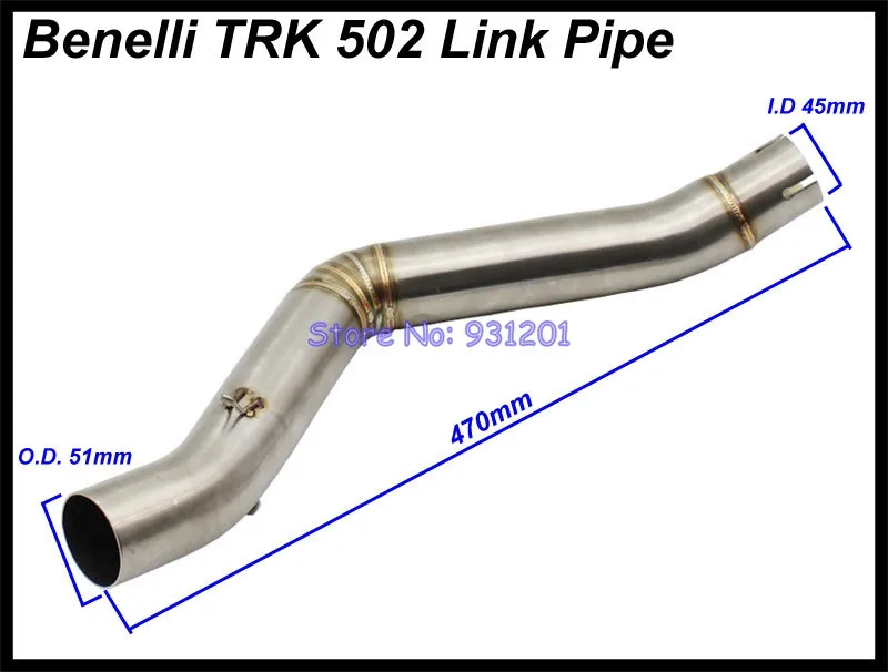 Benelli TRK502 TRK 502 слипоны для мотоцикла выхлопная труба Akrapovic глушитель труба со средним звеном труба из углеродного волокна Escape Moto