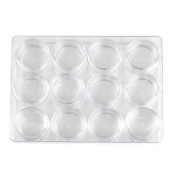 

JAVRICK 12 Compartment Plastic Clear Earring Jewelry Beads Packing Box Container New