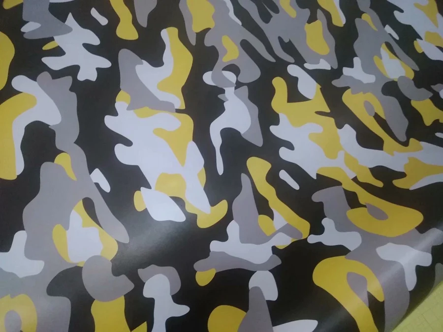 yellow ubran camouflage camo vinyl car wrapping styling foil sticker  (4)