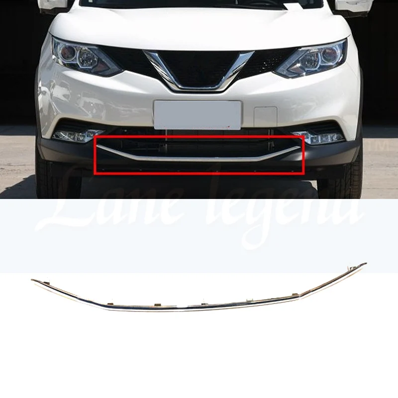 

For Nissan Qashqai 2016-2018 ABS Front Bumper Cover Trim ABS Chrome Front Hood Bonnet Grill Grille Bumper Lip Mesh Trim Cover