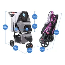 Домашние питомцы собаки легкая коляска складной 3 колеса Роскошные Портативный кошка перевозки домик для отдыха на открытом воздухе питомник путешествия переноска для собак to Cart Parm