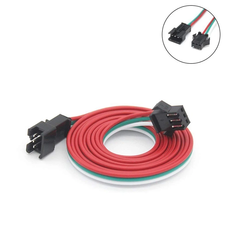 CLAITE 0,5 м 1 м 2 м 3 Pin JST Мужской Женский кабель WireConnector для WS2812B WS2811 SK6812 Светодиодные ленты свет