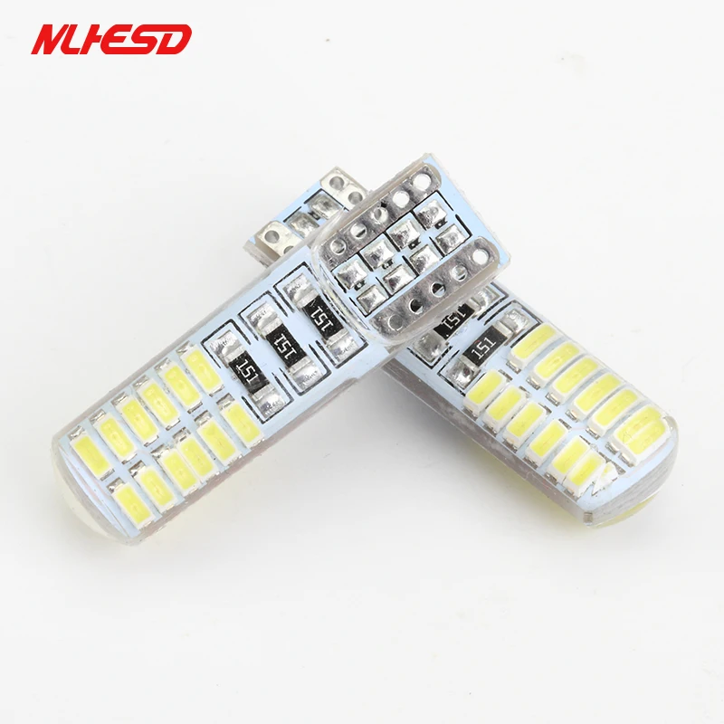 100 шт. Новый Автомобильный светодиодный T10 194 W5W Canbus t10 24SMD 3014 Светодиодный w5w