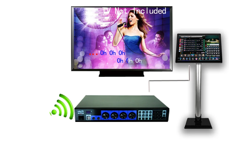 

HDMI Karaoke Machine Player System Professional karaoke on demand with songs +19" touch screen, support iphone/ipad/tablet