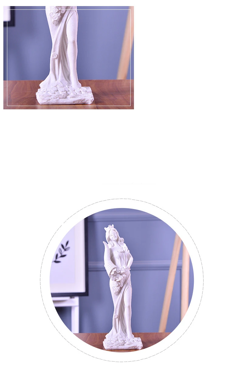 VILEAD статуя из песчаника, статуэтка богатства, креативная Статуэтка богини богатства, миниатюрные белые статуэтки, винтажный домашний декор, сувениры