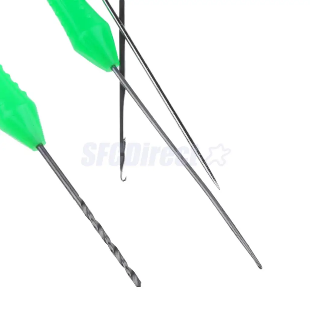 4 in 1 Combo Set Carp Fishing Rigging Baiting Needle Kit Tool Fish Drill Tackle Rigging Tool Kit with Hook / Stringer / Drill