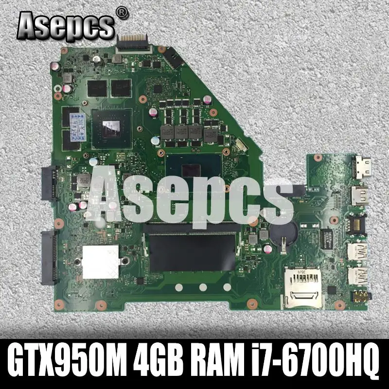 X550VX MB. _ 4G/I7-6700HQ/AS материнская плата REV 2 0 для For Asus FX50V K550VX X550VQ Тест ОК обмен! |
