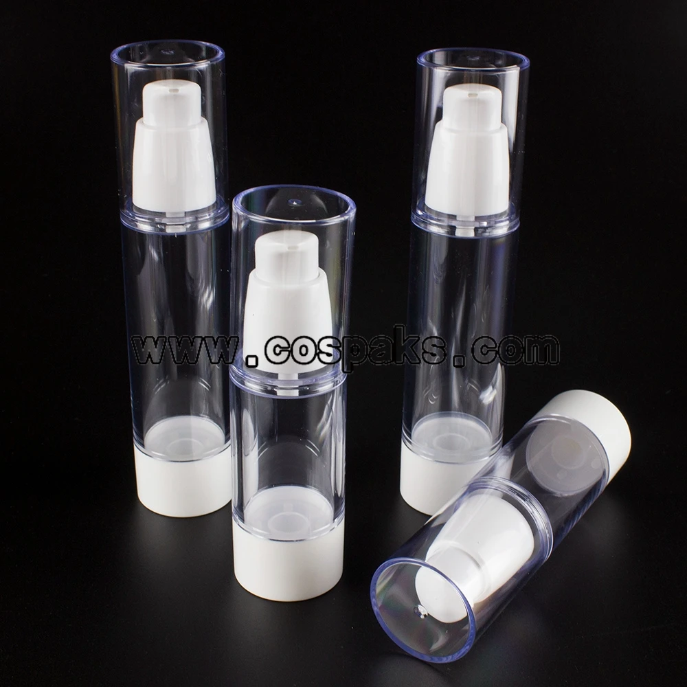 

50pcs 50ml airless pump bottles, cosmetic bottle with airless pump, 50ml empty airless foundation bottle packaging