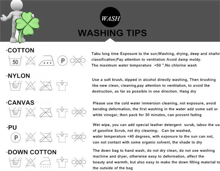 Large Capacity Rucksack Washing instructions