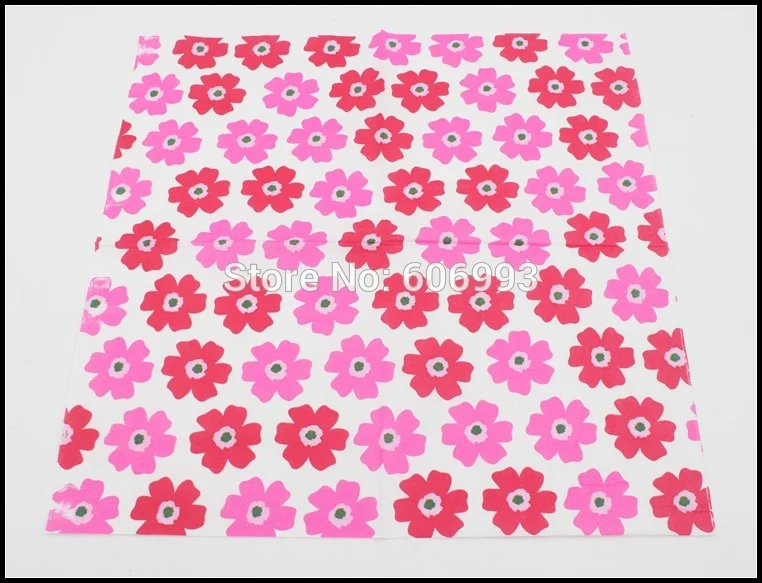 [RainLoong] розовая Цветочная бумажная салфетка Para Festas& украшения принадлежности для праздника ткани Guardanapo Servilleta 33*33 см 20 шт./упак./лот