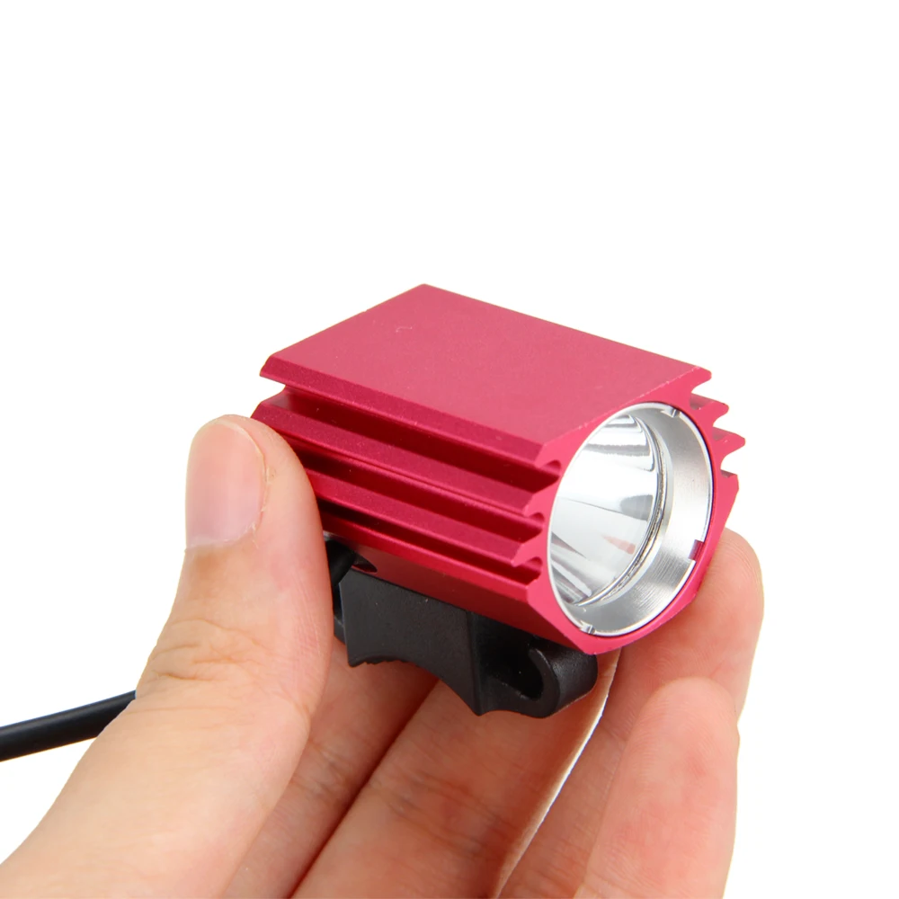 Cheap Portable Mini Lamp 3000 LM  XM-L2 LED Headlamp 4 Modes Front Bike Light Camping Torch with Battery Pack 3