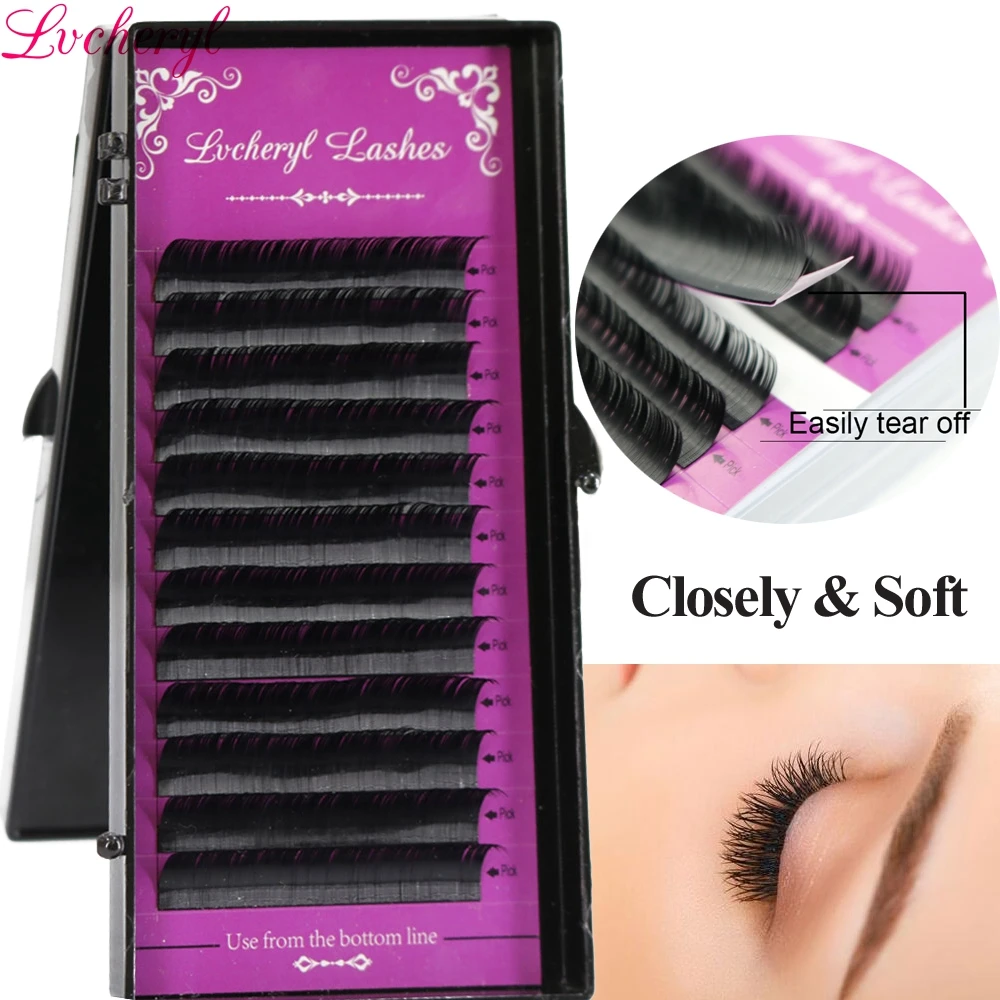 

Lvcheryl 1case High Quality Eyelash Extension Mink,Individual Eyelash Extension,Natural False Eyelashes Russian Volume Lashes