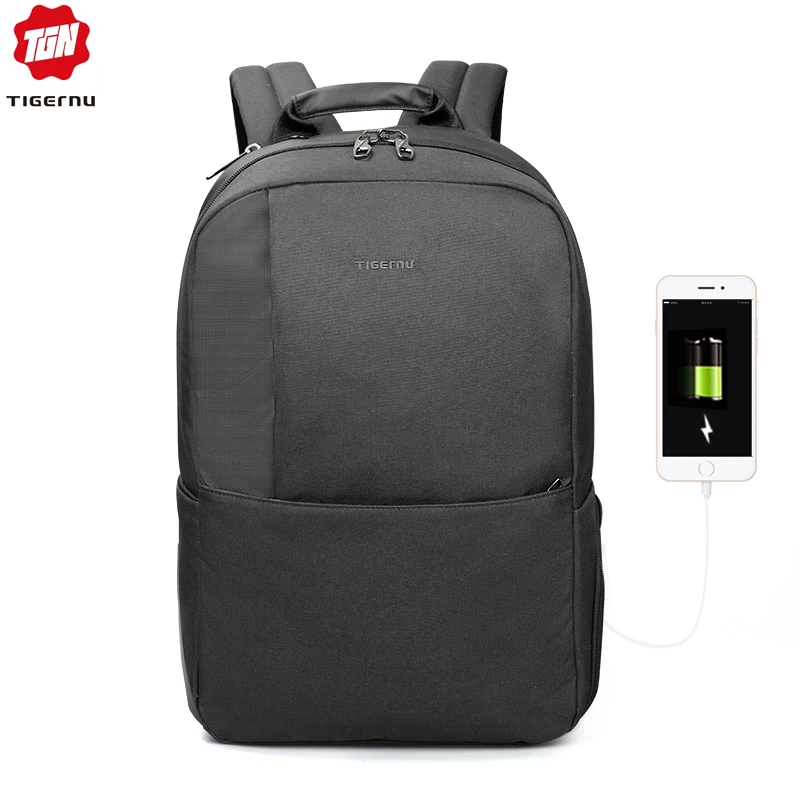 

Tigernu Fashion Travel Waterproof Backpack Men Large USB Charge Anti Theft Male Backpack for School bag for Teenager Boy Mochila