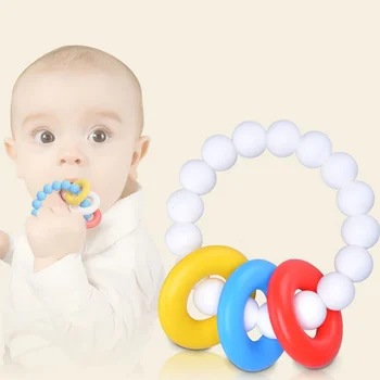 

Baby silicone bracelet teeth gum baby fashion beads silicone bracelet bite bite molars 2019