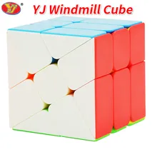 YJ ветряная мельница кубик без наклеек Yongjun Ветер Огонь колесо головоломка 3x3 MagicCube Cubo Magico обучения Развивающие игрушки для детей