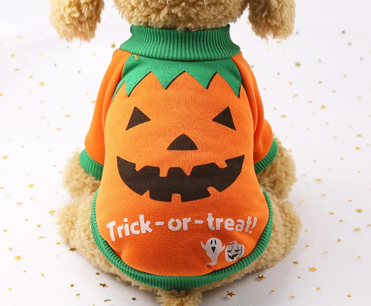 Одежда для домашних животных на Хэллоуин костюм тыквы ведьмы худи с кошкой для собак