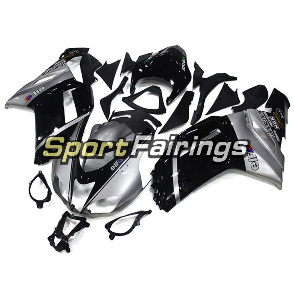 

Panels for Kawasaki ZX-6R 2007 2008 ABS Plastic Injection Fairings Motorcycle Body Kits ZX6R 07 08 Monster Black Soft Grey Hulls
