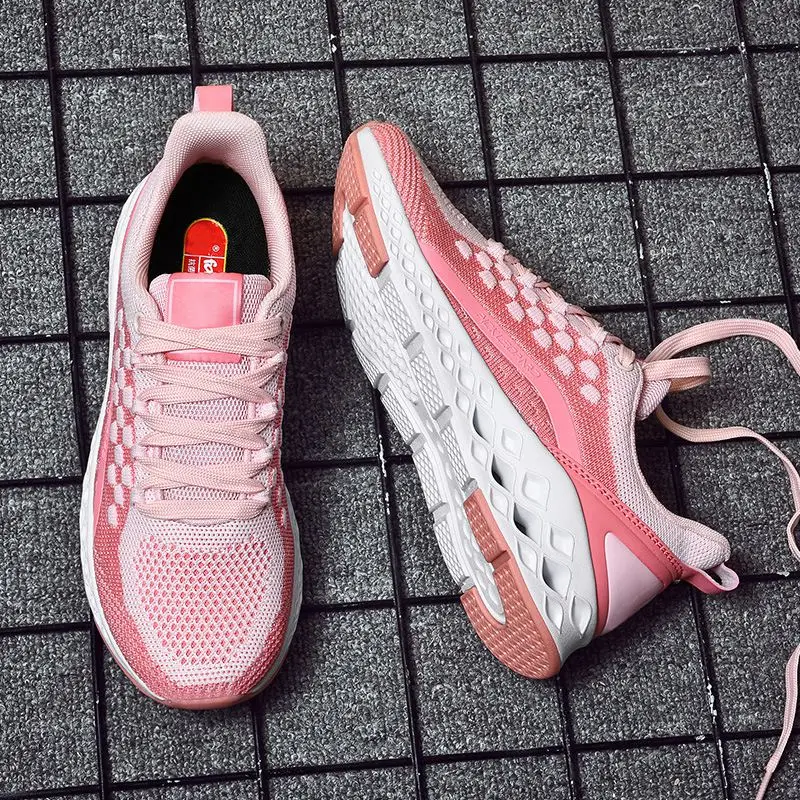 

2019 Spring New High Quality Women Sneakers Unisex Cloth Breathable Cushioning Design Chunky Sneakers Tenis Feminino Thick Shoes