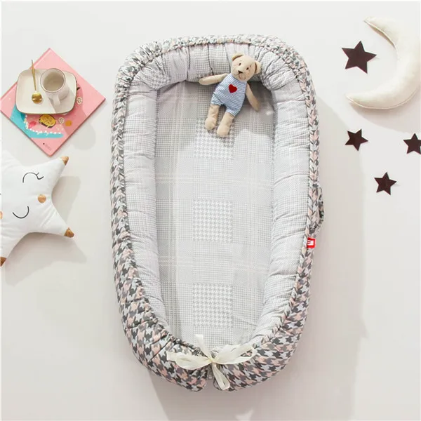 Portable Baby Nest Bed Crib Travel Newborns Cots Nursery Sleep Nest Infant Cradle Baby Bassinet Children's Bumper Crib - Цвет: C1 Baby Nest Bed