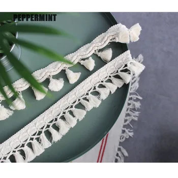

1yard Cotton Macrame Fringed Lace 5.5cm drop Quality Tassel Trimming Apparel Sewing Fabric Material DIY Handmade Accessories