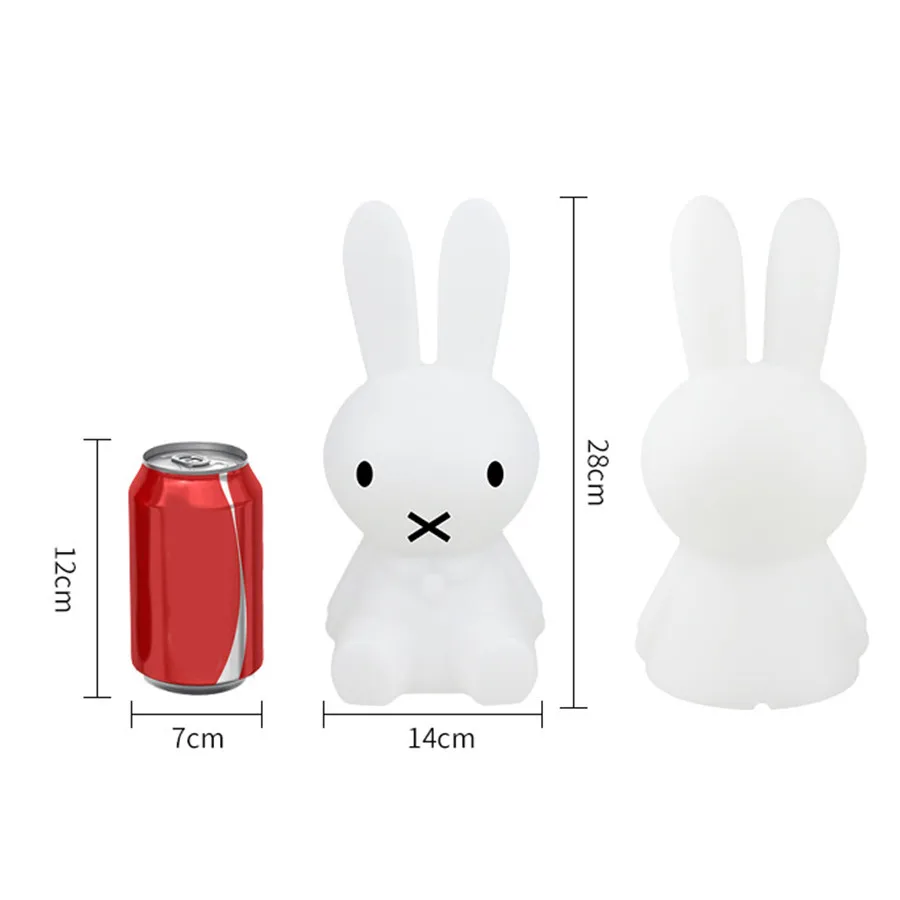 BEIAIDI 28CM RGB Rabbit LED Night Light With Remote USB Rechargeable Bedside Rabbit Table Night Lamps Baby Kids Toy's Light BEIAIDI 28CM RGB Rabbit LED Night Light With Remote USB Rechargeable Bedside Rabbit Table Night Lamps Baby Kids Toy's Light