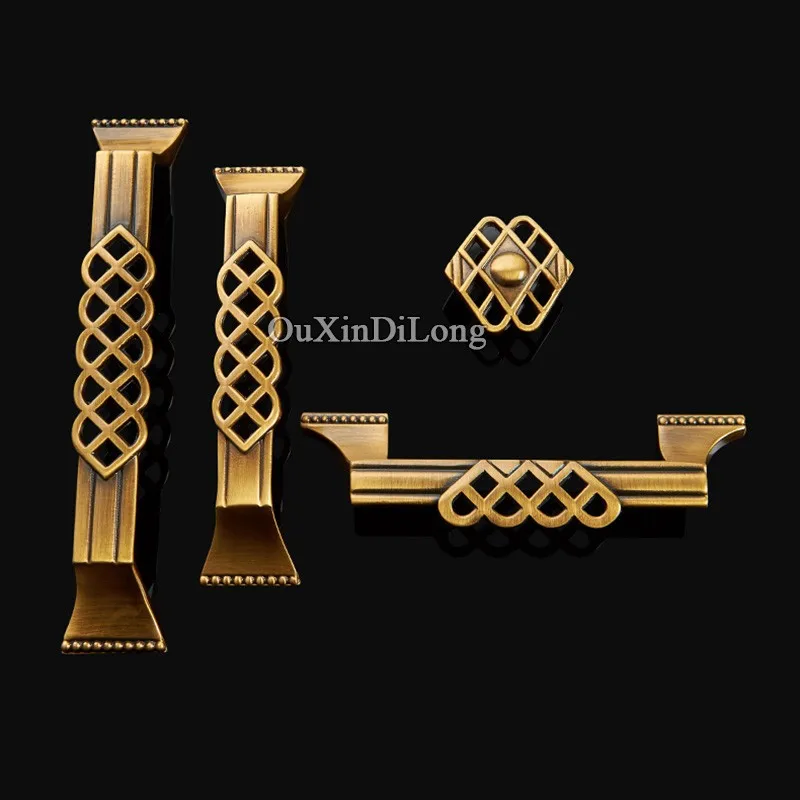 16PCS Top Quality European Brass Furniture Handles Cupboard Wardrobe Drawer Kitchen Cabinet Pulls Handles&ampKnobs 10 Year Warranty |