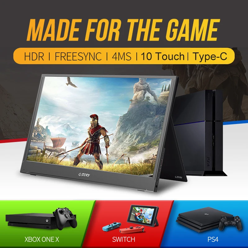 G Story 15 6 Inch Ultrathin Touchscreen Fhd 1080p Va Panel Portable Monitor Built In Speakers For Laptop Xbox Switch And Ps4 Laptop Lcd Screen Aliexpress