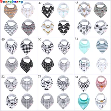 2018 Newest 18 design 4pcs/lot ins burp baby bibs saliva towel Arrow animal cartoon cloths triangle cotton bandana accessories