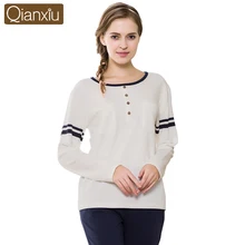 Осенняя брендовая домашняя одежда для пар, повседневный женский пижамный комплект, футболка с длинным рукавом и круглым воротником+ штаны, Женский хлопковый пижамный комплект