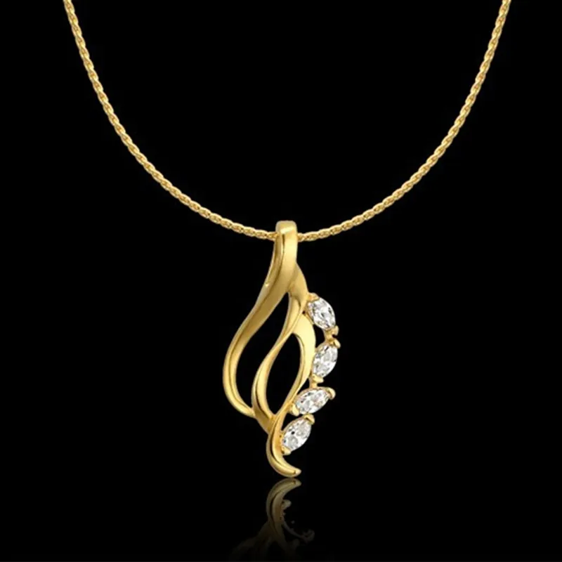 Collier Female Gold Chain For Women Female Gold Color Zircon Forever