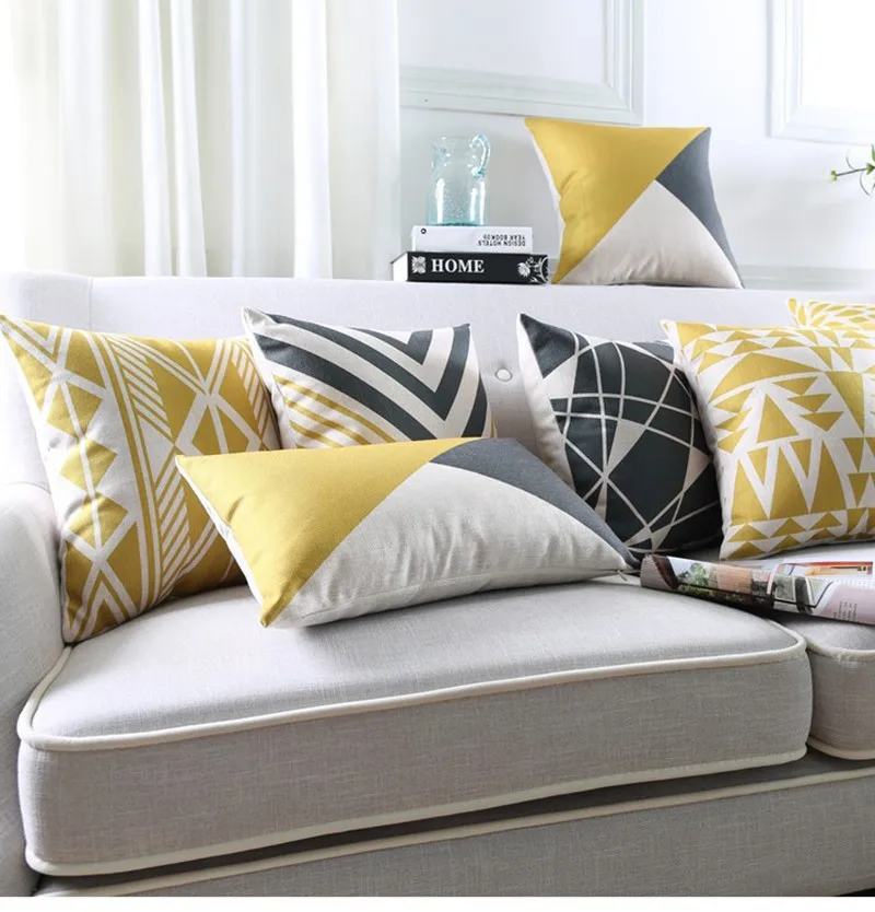 nordic style home decorative pillow retro geometric gold printed throw pillow car home decor fundas linen - Gold Decorative Pillows nordic style home decorative pillow retro geometric gold printed throw pillow car home decor fundas linen - Gold Decorative Pillows