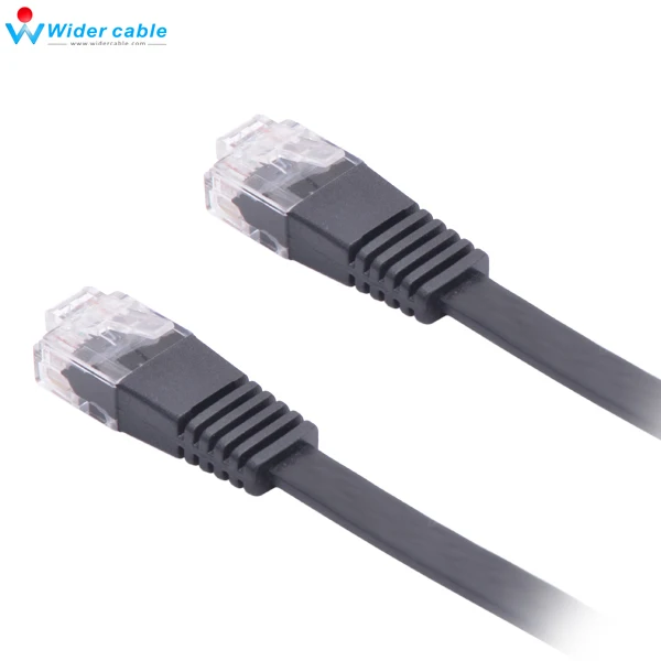 8P8C плоский Ethernet-Кабель 3 м RJ45 Lan провод черный 30AWG UTP CAT5e Соединительный кабель