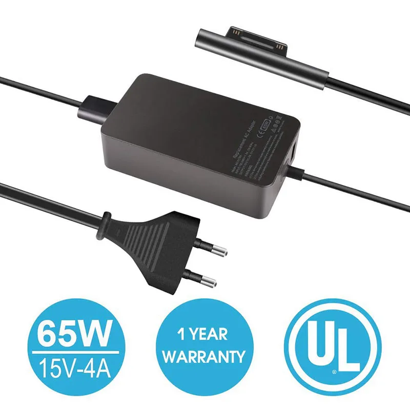 

65W 15V 4A AC Power Adapter Charger for Microsoft Surface Book Surface Pro 3 /4/5Replacement for 1706 1625 with USB Port