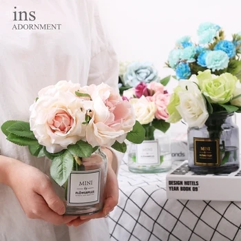 

Use Flower Northern Europe Wind Home Furnishing Decoration A Living Room Table Flower Plastic Flowerpot Planting A Decoration