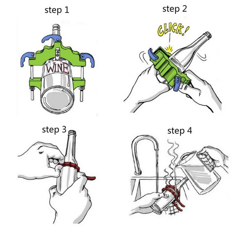1 компл. вина пивная стеклянная бутылка резак инструмент Craft резка Комплект Jar машина регулируемый DIY