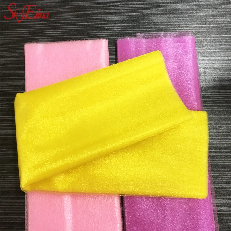 5 pcs Tulle Roll Fabric Crystal Organza Sash Spool DIY Crafts For Wedding Birthday Party Decaration 6ZSH800 | Дом и сад