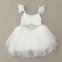 Лидер продаж; нарядное платье-пачка для девочек; Европейский стиль; Коллекция года; летние кружевные фатиновые Детские Свадебные платья с жемчужинами; Брендовая детская одежда