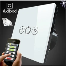 Wallpad ЕС ВЕЛИКОБРИТАНИЯ Стандартный Беспроводной Пульт Дистанционного управления настенный Диммер сенсорный выключатель, хрустальный Бокал Белого Wi-Fi Диммер, Бесплатная Доставка