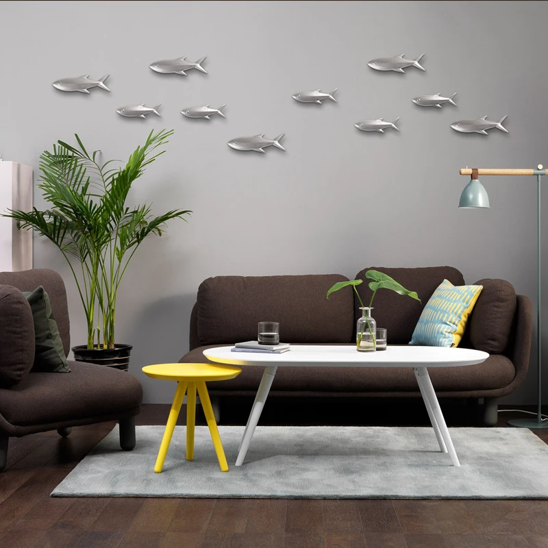 Креативная керамическая модель рыбы Цзиндэчжэнь, украшение для дома на стену, декор для дивана, телевизора, украшения на стену, художественные фигурки