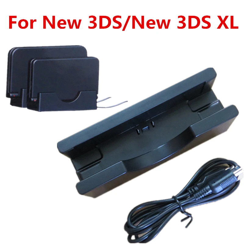 Nintendo New 3ds New 3ds Xlコンソール用の黒いabsプラスチックusbケーブル充電ステーション デスクスタンド Replacement Parts Accessories Aliexpress