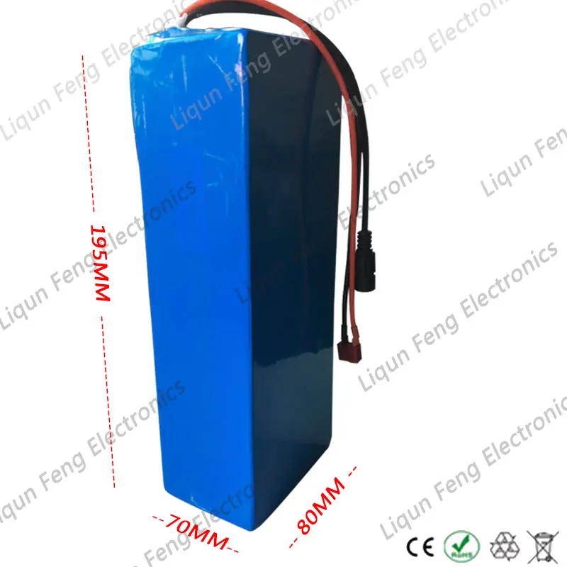 Top 36V 10AH E Bike Battery pack High Capacity 500W 350W 250W Lithium Battery pack + include 42V 2A charger for a bike 36V 10AH 1