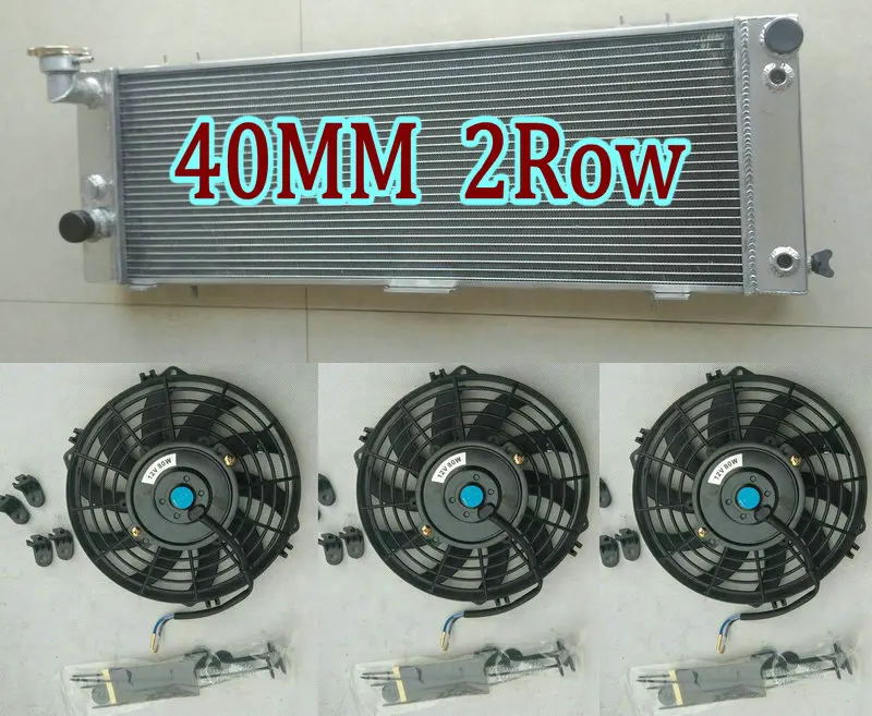 

2Row Aluminium Radiator + FAN For Jeep Cherokee XJ 4.0i 4x4 242Cu 6CYL 1991-2001 SUV Classic/Limited/Sport AT/MT 92 93 94 95 96