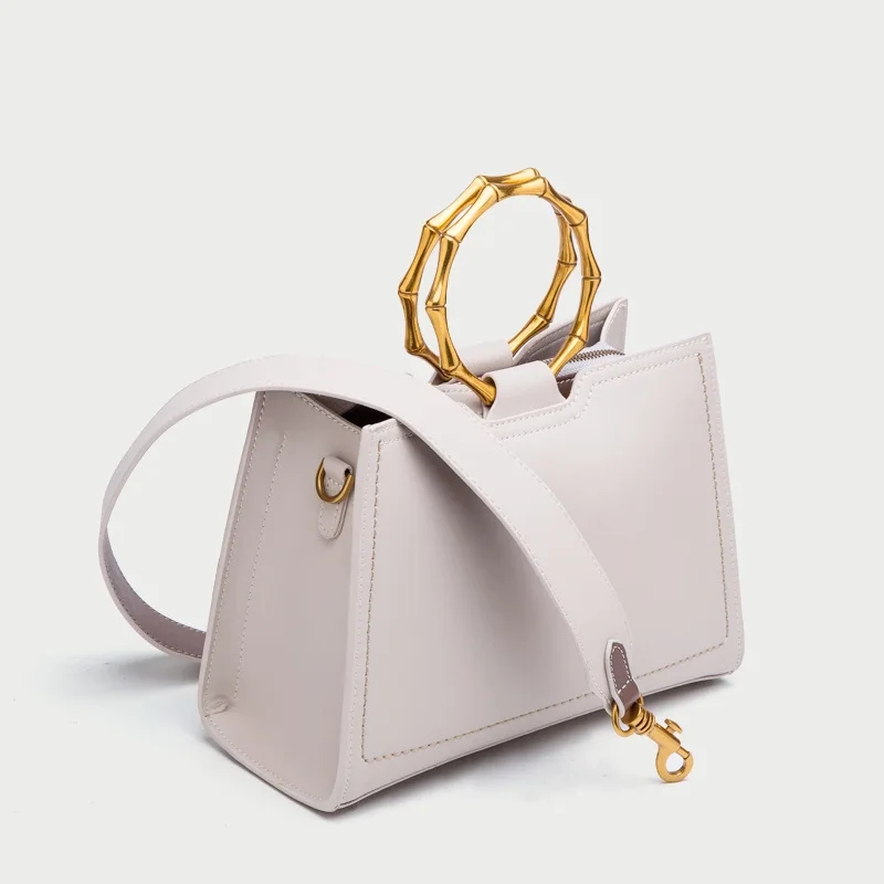 

Elegant and refined zip closure closure Genuine Leather women handbags Fine sewing thread high quality women's shoulder bags