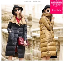 Пуховик на утином пуху, женская зимняя верхняя одежда, пальто, женский длинный Повседневный светильник, ультра тонкий теплый пуховик, парка, брендовая, wq159