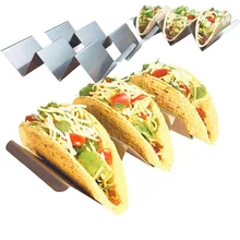 1 шт., кухонный держатель Taco, подставка, нержавеющая сталь, Taco, стойки, тортилья, держатели, металлические Блинные Taco лотки с ручками для гриля, печи
