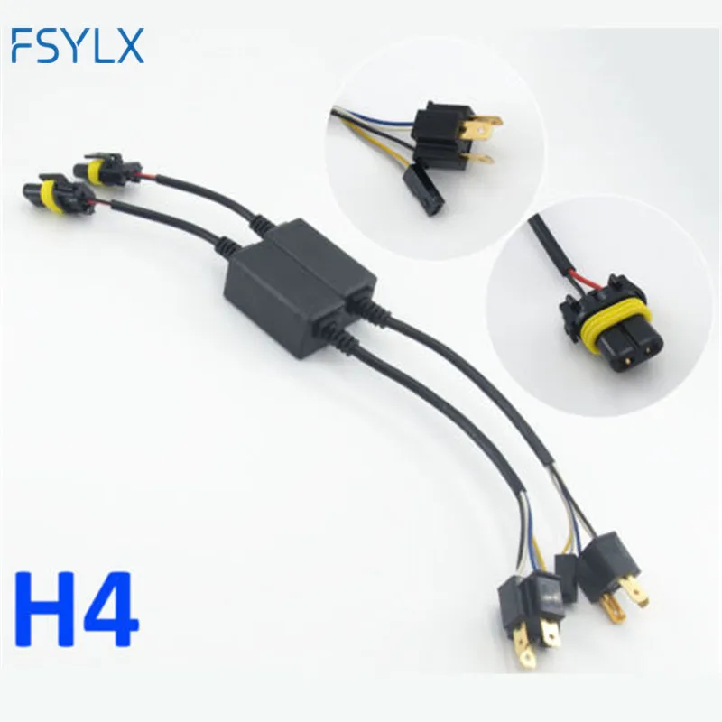 FSYLX 2 шт. H4 bixenon адаптер Hi Lo Реле Жгут проводов HID Xenon балласт кабель провода разъем