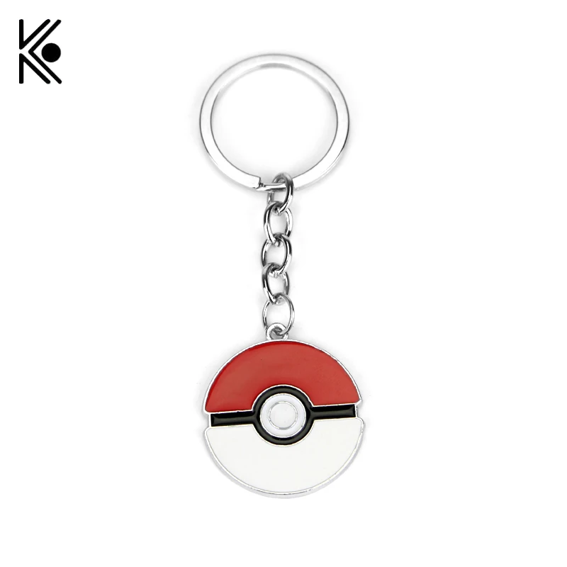 

Cheaper Price Pocket Monsters Pokemon Go Pikachu with Hat Lovely Keychains Hot Anime Pokemon Pokeballs Alloy Keyring Chaveiro