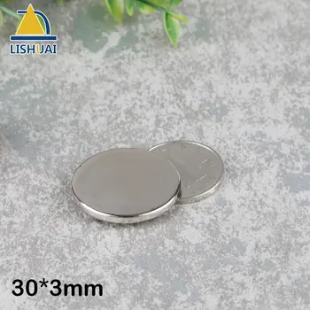 

LISHUAI 10pcs 30 x 3 mm Super Strong Powerful Round Ndfeb Magnet Rare Earth Permanent Neodymium Magnets D30*3